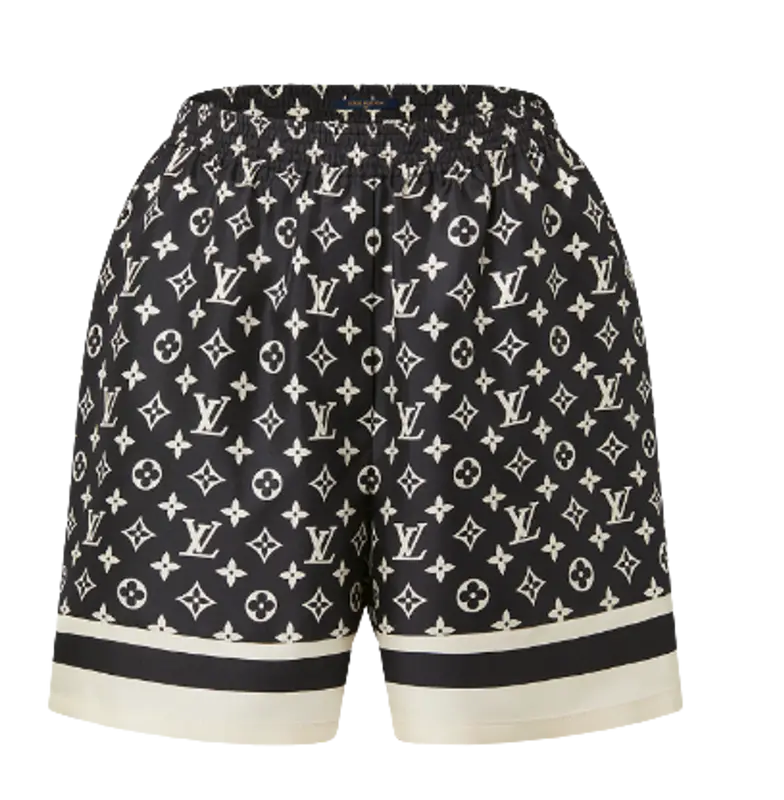 Louis Vuitton Stripe Accent Monogram Pajama Shorts
