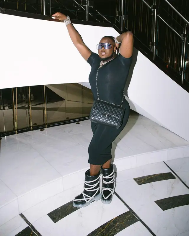 Saucy Santana outfit in Balenciaga, Chanel, and Rick Owens, 2022