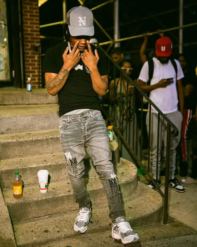 B Lovee outfit in Amiri, New Balance, and Nahmias, 2022