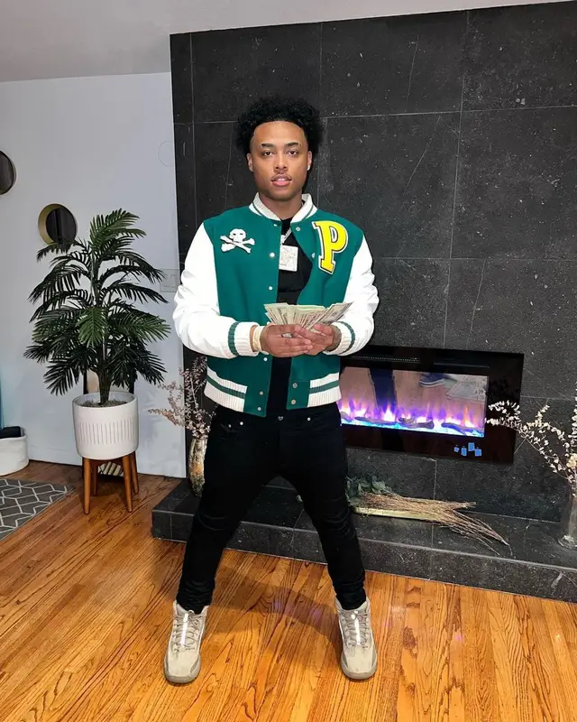 Luh Kel outfit in Palm Angels, Purple Brand, and Yeezy, 2022