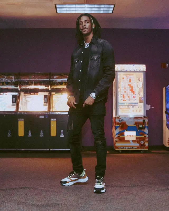 Ja Morant outfit in Amiri and Dior, 2022