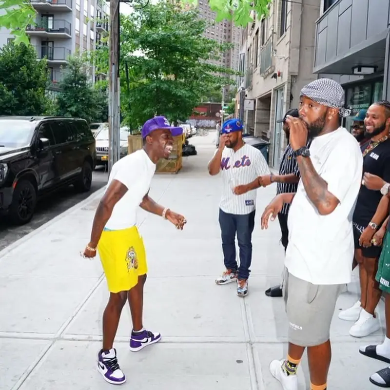 Bobby Shmurda outfit in Warren Lotas, Nike, and Eric Emanuel, 2022