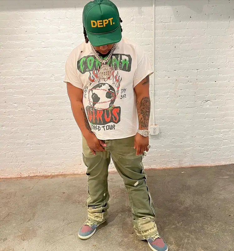 Don Q outfit in Nike and Gallery Dept., 2022