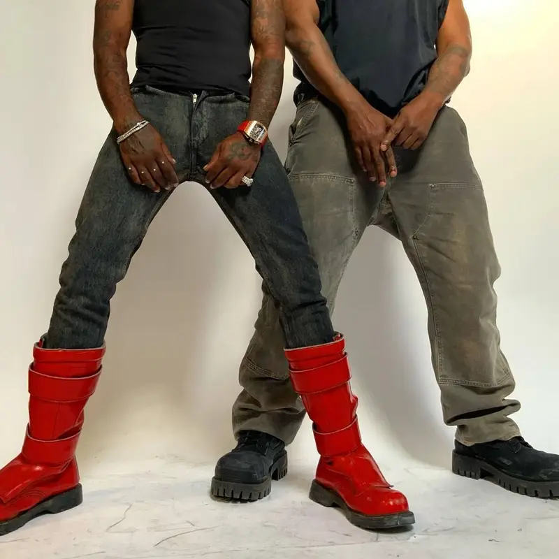 Lil Uzi Vert outfit in Balenciaga, Yeezy, and GAP, 2022