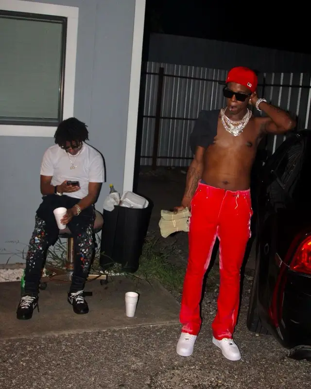 Lil Double 0 outfit in Balenciaga, Gallery Dept., and Nike, 2022