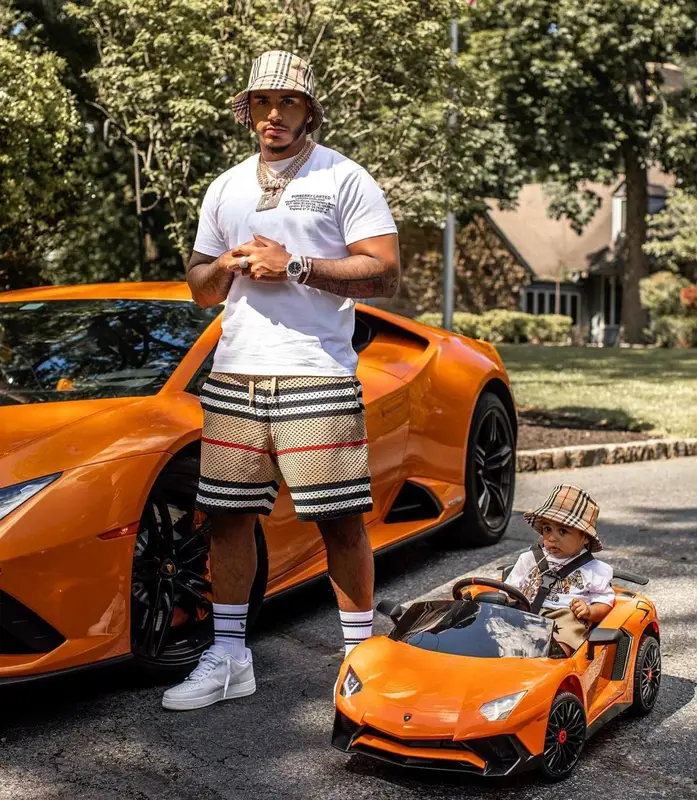 CJ outfit in Nike and Burberry, 2022