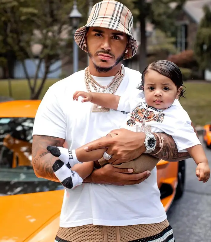 CJ outfit in Nike and Burberry, 2022
