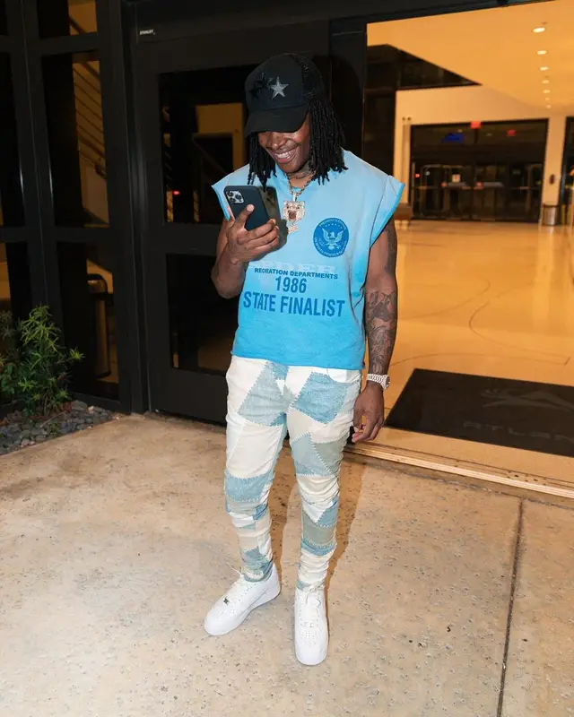 Booka 600 outfit in Nike and Amiri, 2022