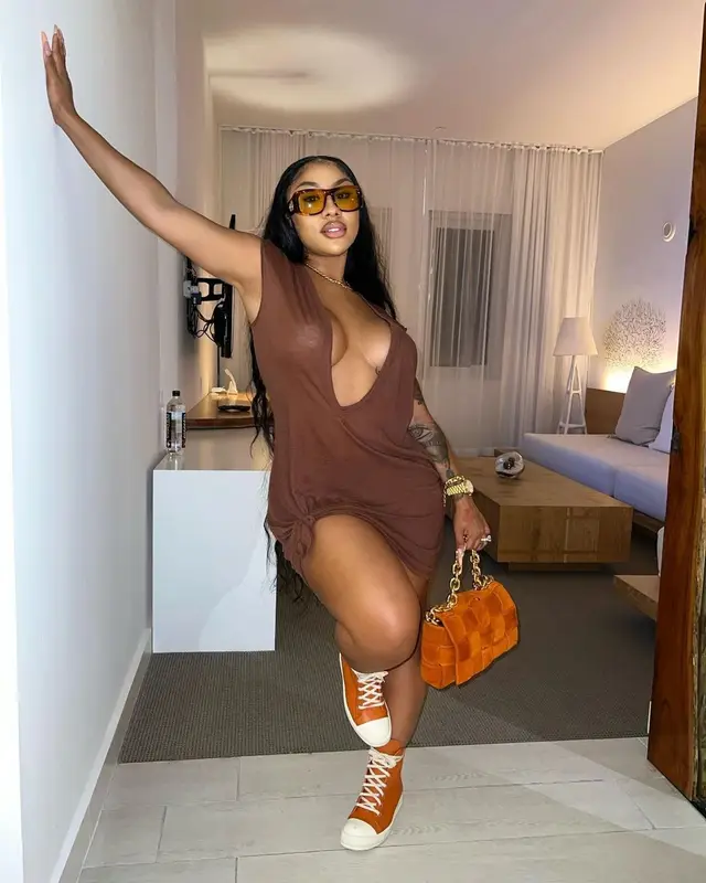TheRealKyleSister outfit in Rick Owens, Bottega Veneta, and Gucci, 2022