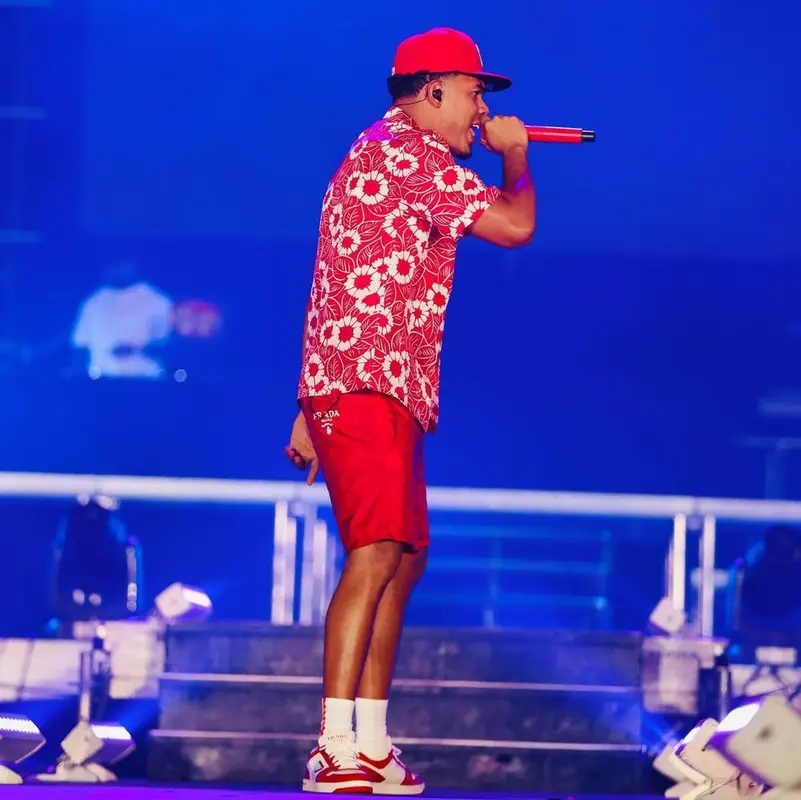 Myke Towers outfit in Prada, 2022