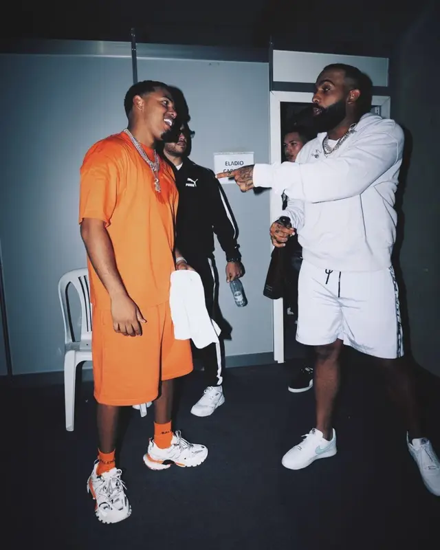 Myke Towers outfit in Balenciaga, 2022