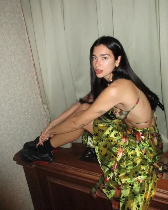 Dua Lipa outfit in Chopova Lowena, Puma, and Balenciaga, 2022