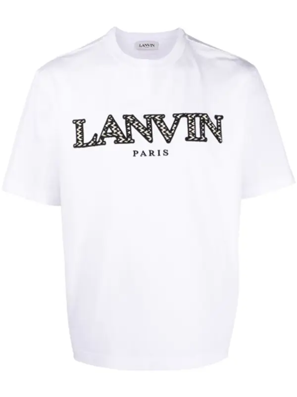 Lanvin Logo Embroidered Short Sleeve T-Shirt $525