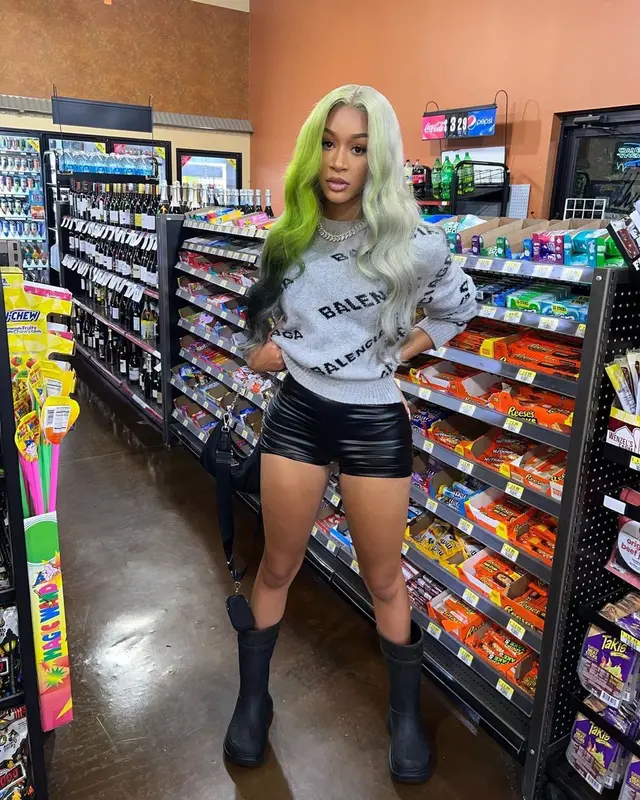 Lakeyah outfit in Balenciaga, Crocs, and Prada, 2022