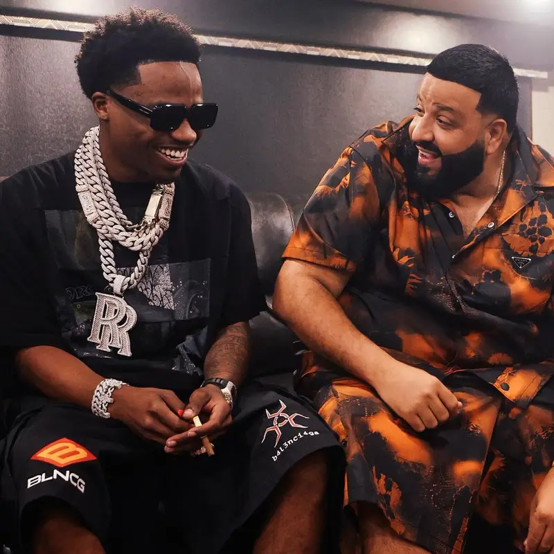 Roddy Ricch outfit in Balenciaga and Saint Laurent, 2022