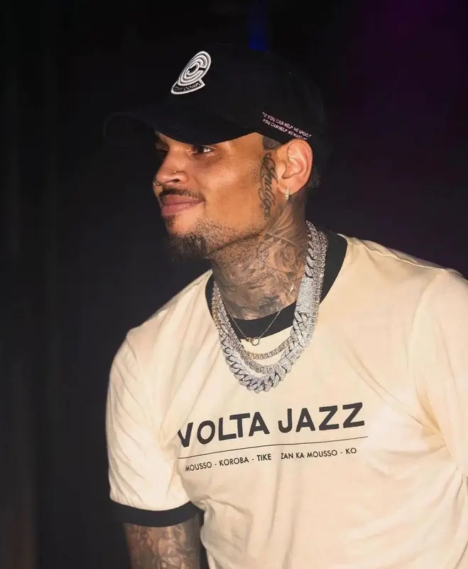 Chris Brown outfit in Catchy Design Studio, 2022