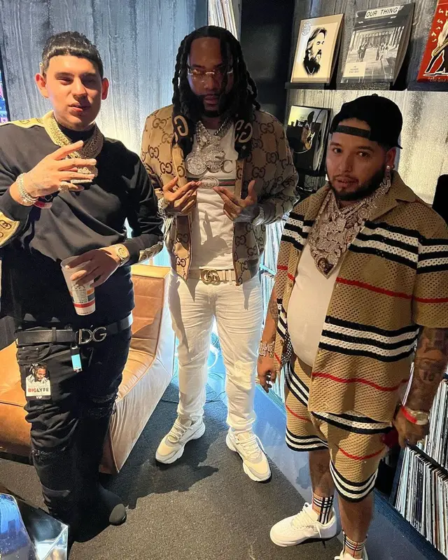 Money Man outfit in Gucci, Amiri, and Cartier, 2022