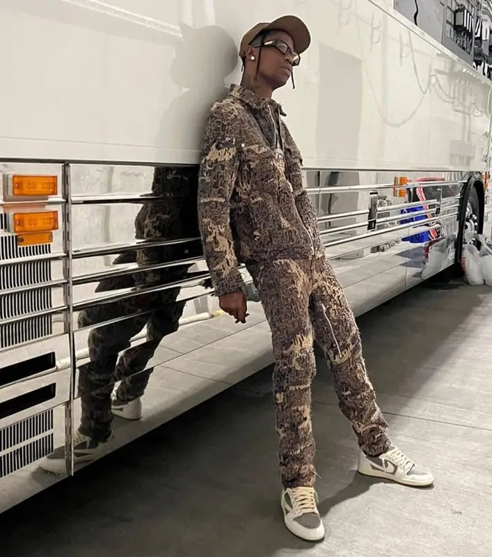 Travis Scott outfit in Givenchy, Nike, and Cactus Jack, 2022