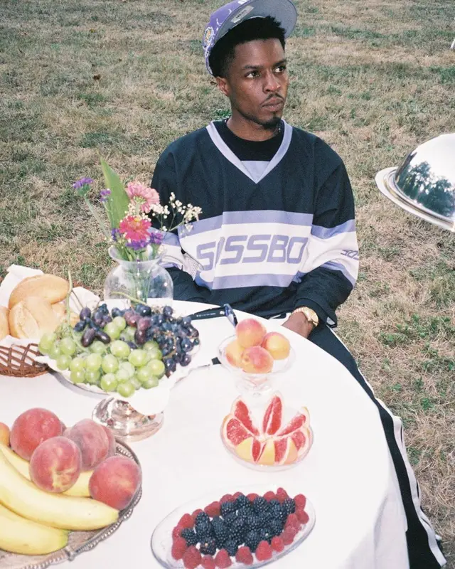 Pierre Bourne outfit in Salomon, Prada, and Loso NYC, 2022
