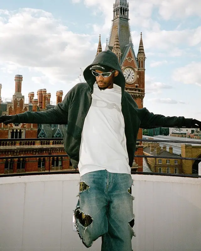 ASAP Nast outfit in Nike, Balenciaga, and Martine Rose, 2022