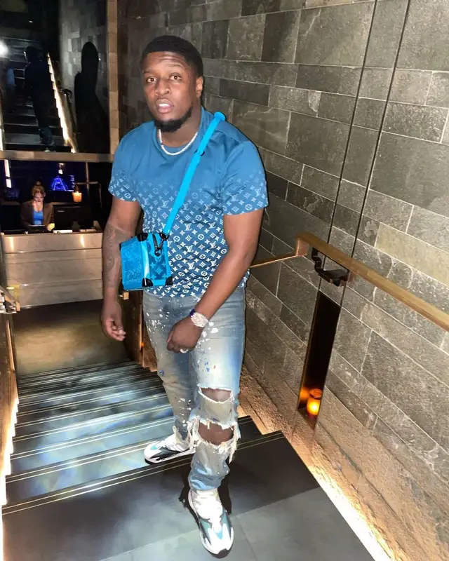 Swarmz outfit in Louis Vuitton, Yeezy, and Adidas, 2022
