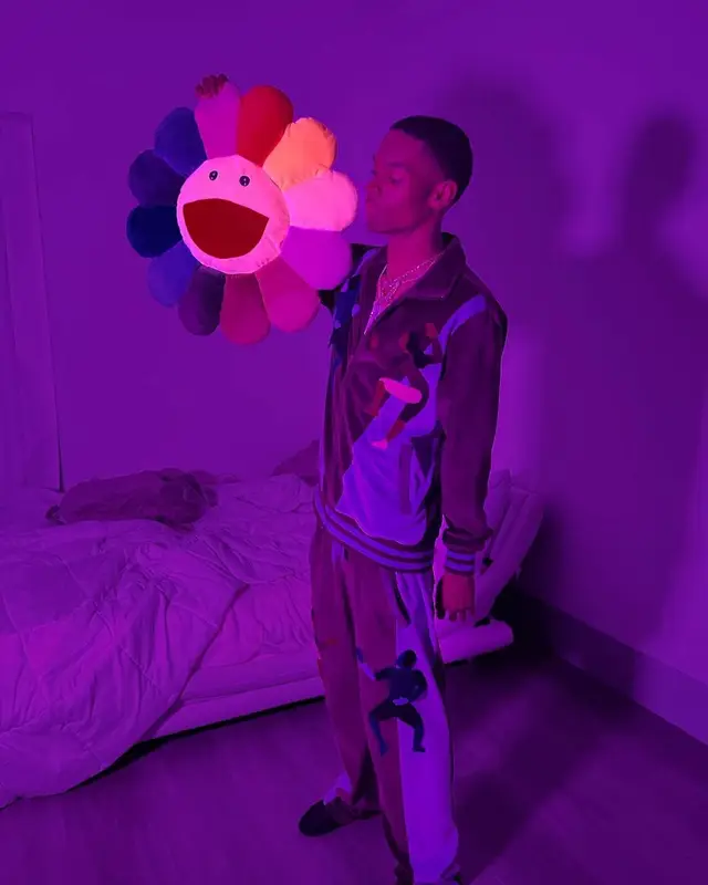 Yvngxchris outfit in KidSuper and Takashi Murakami, 2022
