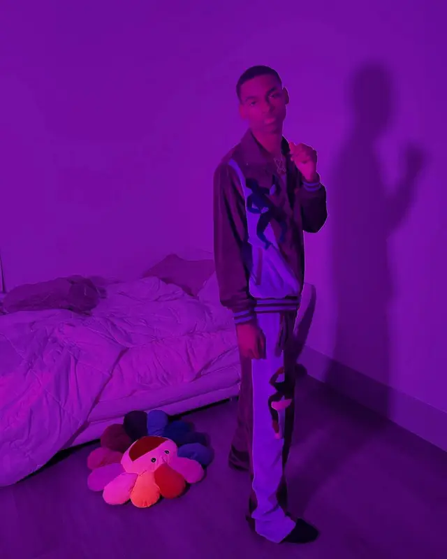 Yvngxchris outfit in KidSuper and Takashi Murakami, 2022