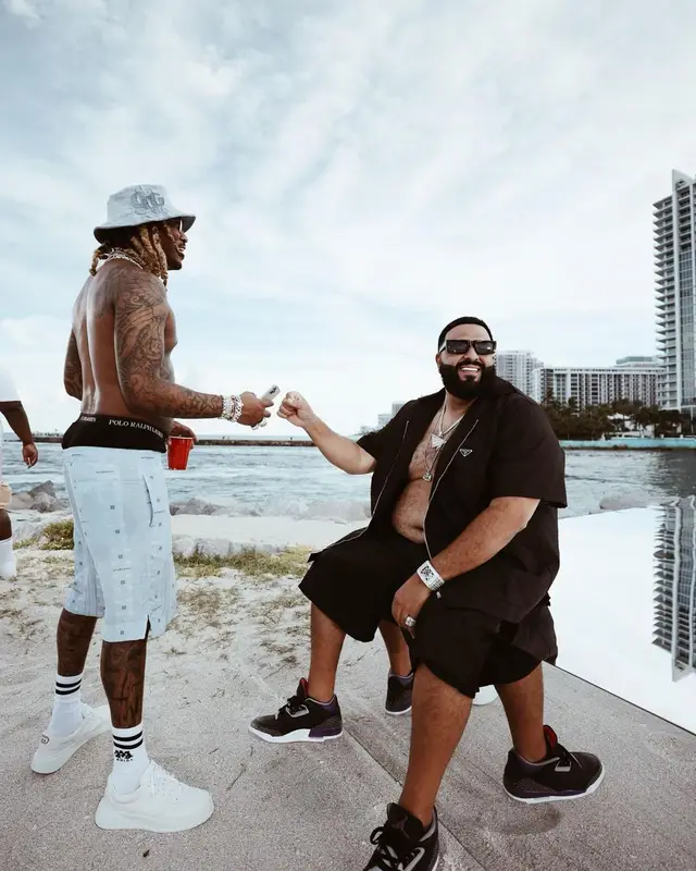 DJ Khaled outfit in Jordan and Prada, 2022