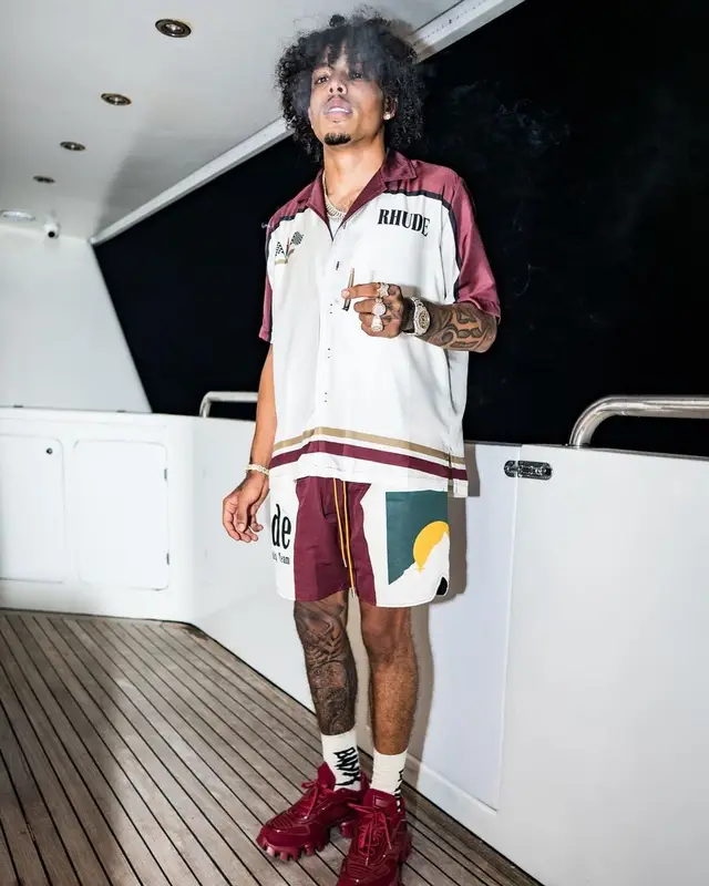 King Cid outfit in Rhude and Prada, 2022