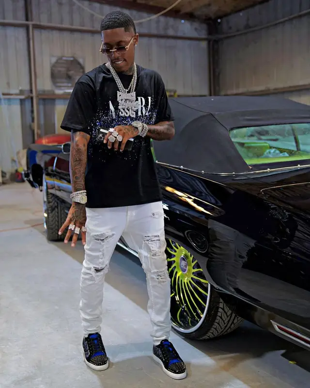 CoreySSG outfit in Amiri and Christian Louboutin, 2022