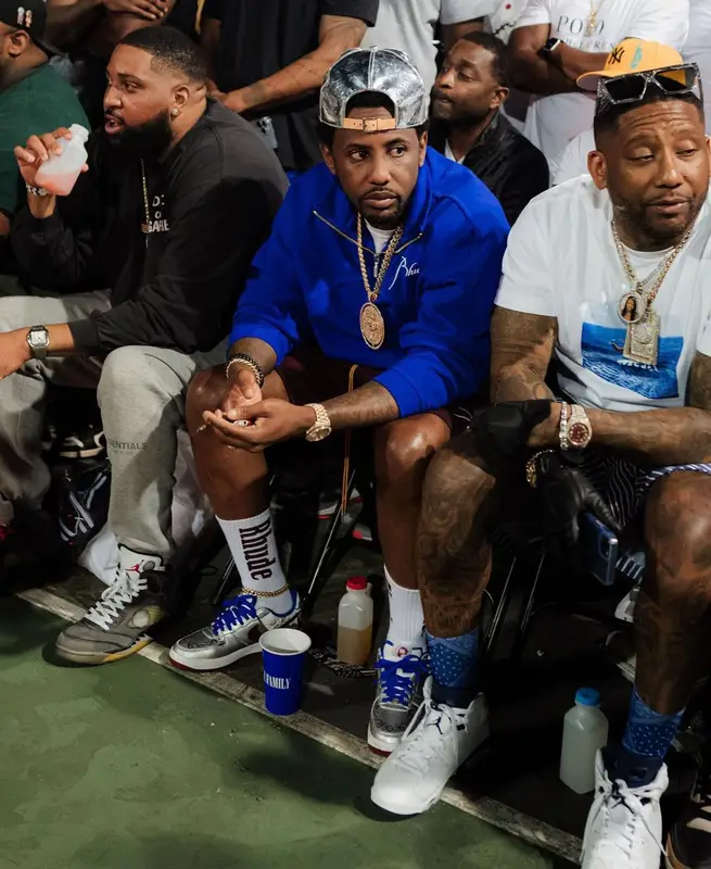Fabolous outfit in Rhude, Nike, and Louis Vuitton, 2022