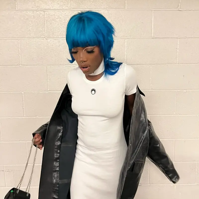 Doechii outfit in Marine Serre and YRU Shoes, 2021