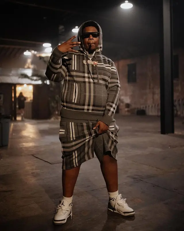 Big30 outfit in Burberry and Jordan, 2022