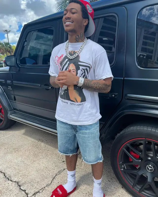 Lil Meech outfit in Vintage, Gallery Dept., and Balenciaga, 2022