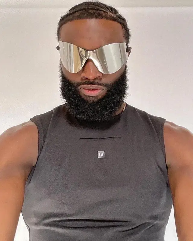 Jaylen Brown outfit in Balenciaga, Yeezy, and GAP, 2022
