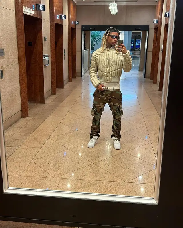 Ronny J outfit in Rick Owens, Balenciaga, and New Era, 2022