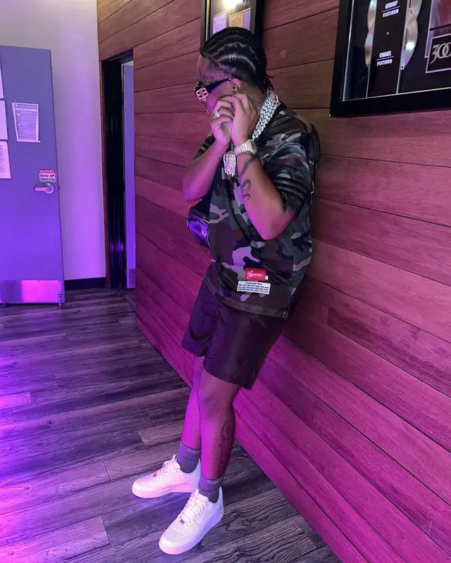 Lil Gotit outfit in Supreme, Burberry, and Balenciaga, 2022