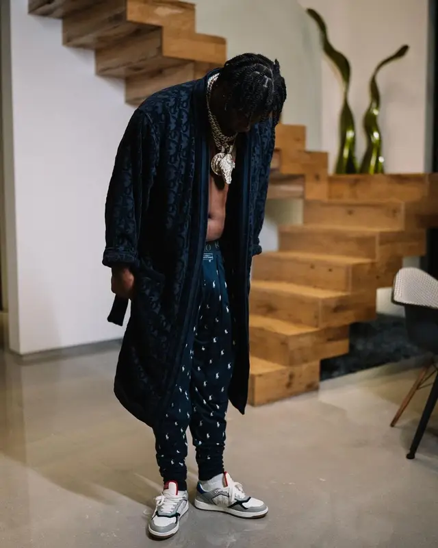 Fredo Bang outfit in Ralph Lauren and Dior, 2022