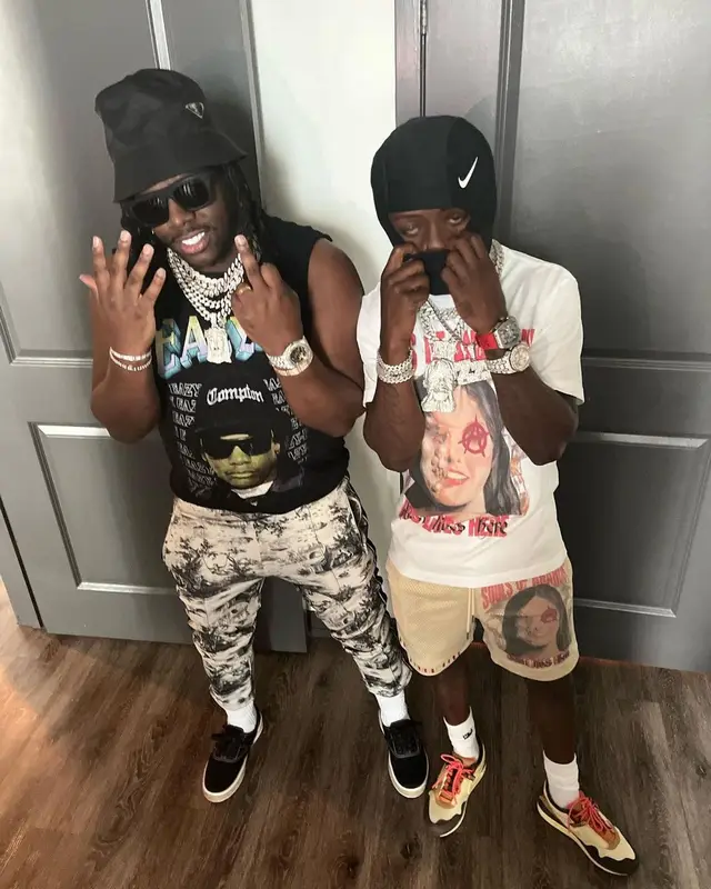Jackboy outfit in Souls Of Anarchy, Nike, and Travis Scott Merch, 2022
