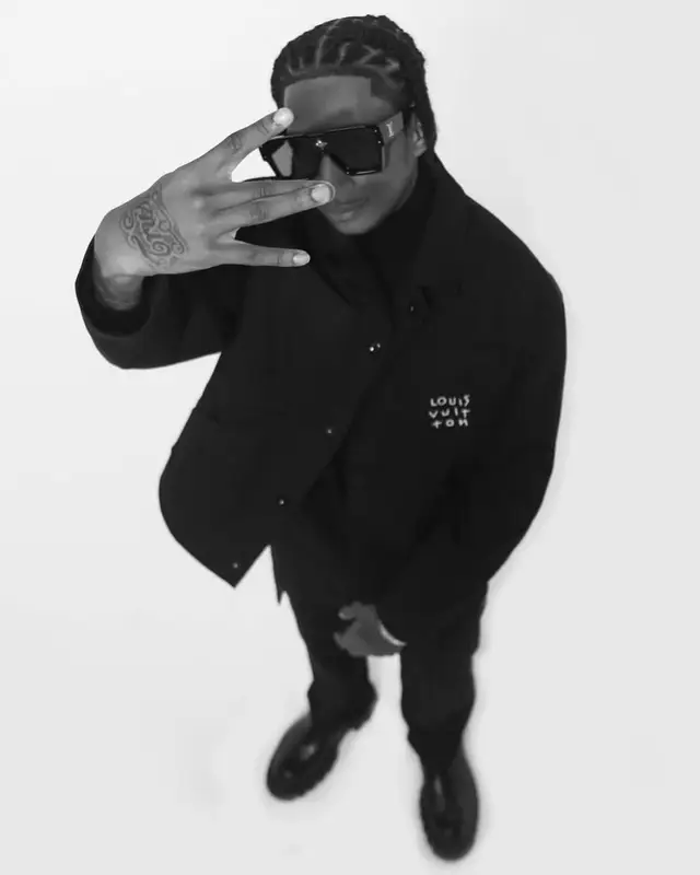 Digga D outfit in Louis Vuitton, 2022