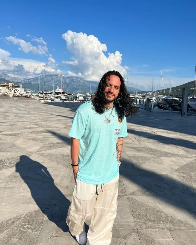 Russ outfit in Mc2 Saint Barth, Wales Bonner, and Nike, 2022