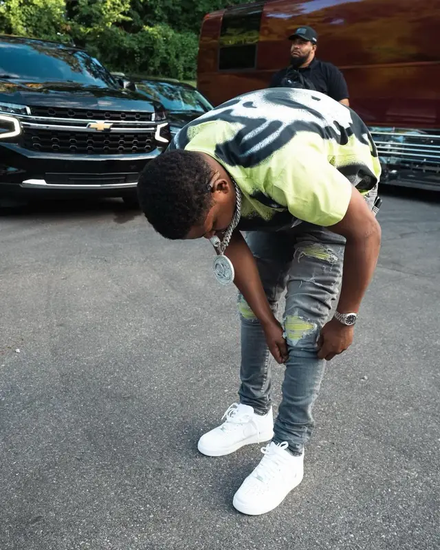 Baby Money outfit in Givenchy, Amiri, and Nike, 2022