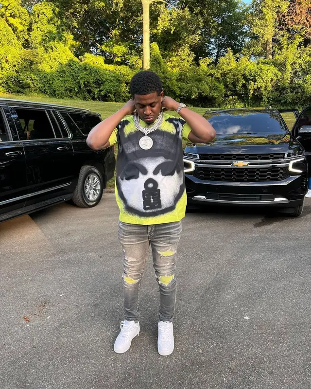 Baby Money outfit in Givenchy, Amiri, and Nike, 2022