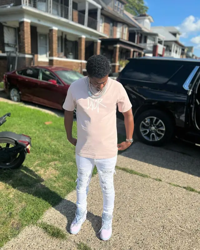 Baby Money outfit in Dior, Amiri, and Shawn, 2022
