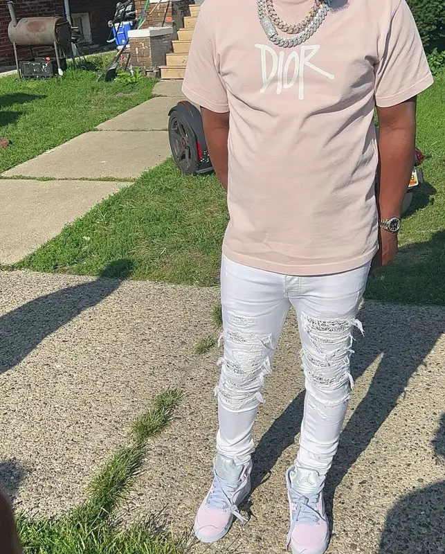 Baby Money outfit in Dior, Amiri, and Shawn, 2022