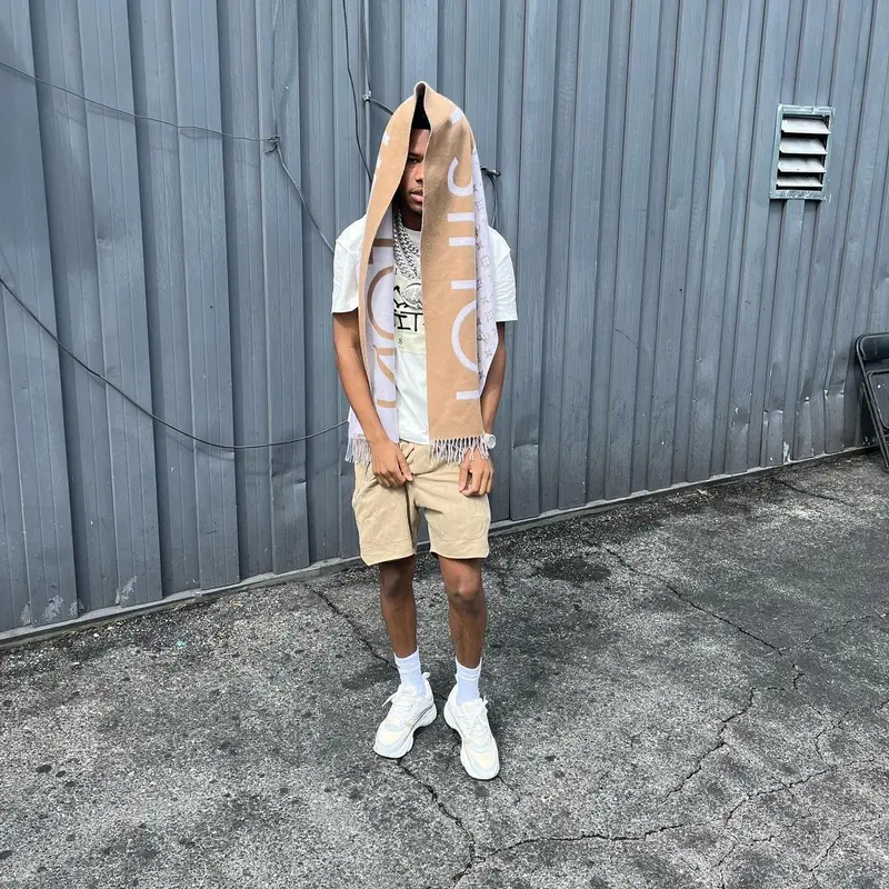 Nardo Wick outfit in Rhude, Dior, and Louis Vuitton, 2022