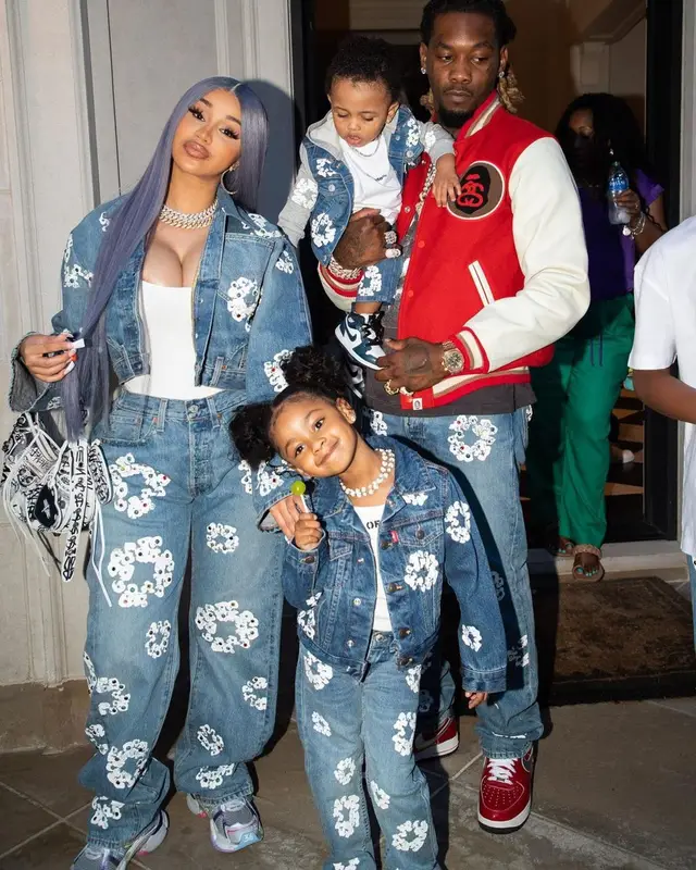 Cardi B outfit in Denim Tears and Balenciaga, 2022