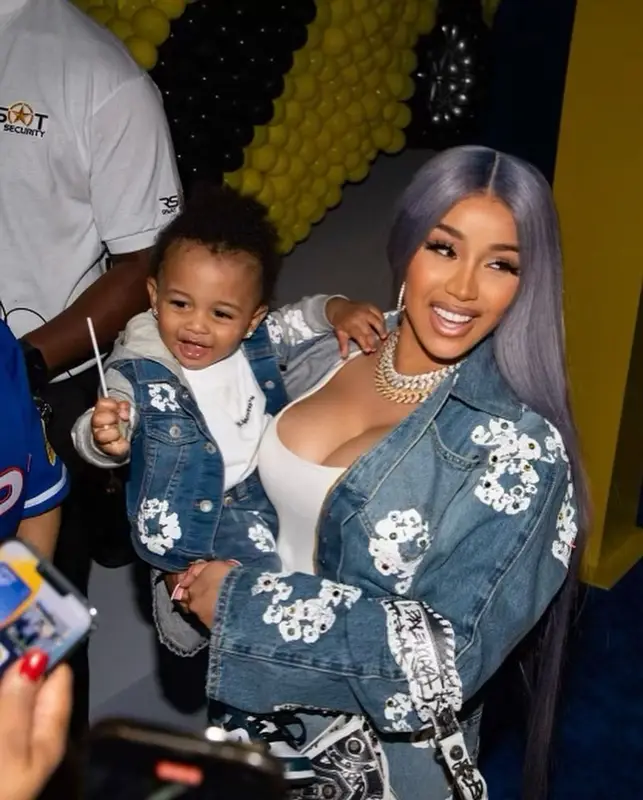 Cardi B outfit in Denim Tears and Balenciaga, 2022