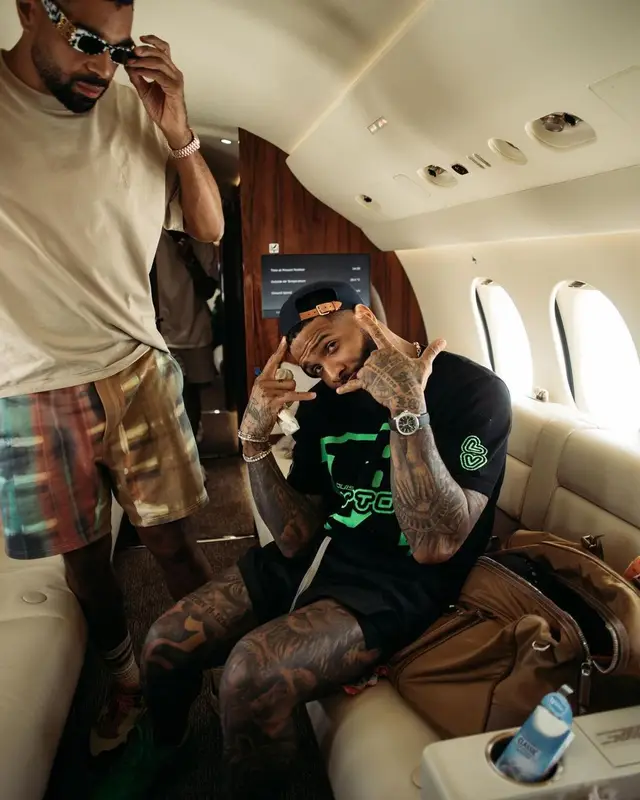 Odell Beckham Jr outfit in Louis Vuitton, Rick Owens, and Bottega Veneta, 2022