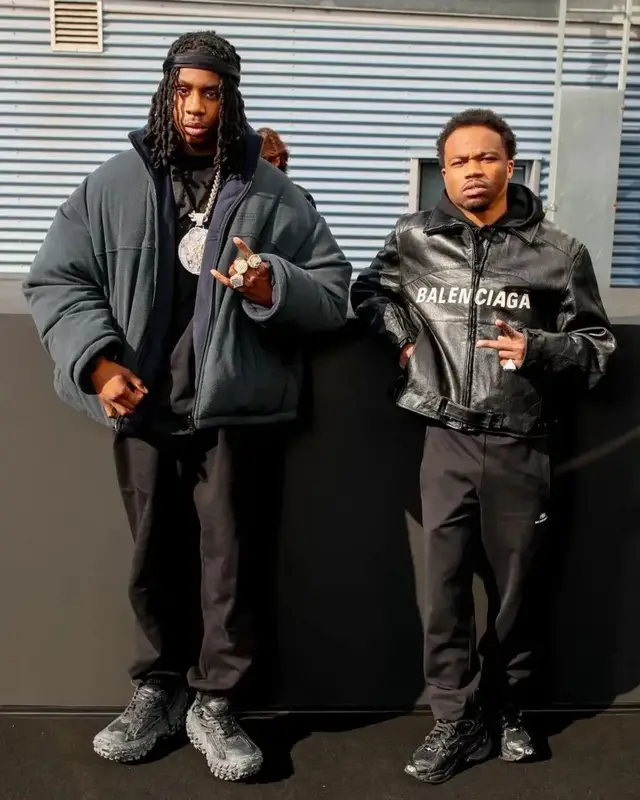 Roddy Ricch outfit in Balenciaga, 2022